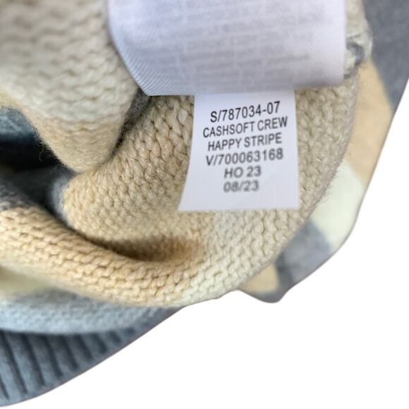 NWT GAP Cashmere Soft Crewneck Sweater Happy Stripe Men's Size S - Picture 4 of 5